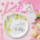 Assiettes En Carton Rustic watercolor lemons birthday (Fête)
