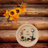 Assiettes En Carton Rustic Western M & Mme Party Plaques