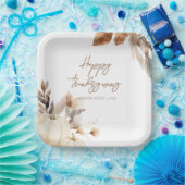 Assiettes En Carton Rustic White Pumpkin Thanksgiving (Fête)