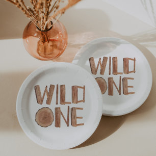 Assiettes En Carton Rustic Wild Un 1er anniversaire