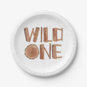 Assiettes En Carton Rustic Wild Un 1er anniversaire (Devant)