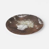 Assiettes En Carton Rustic Wood Mason Jar Baby's Breath Barn Mariage (Angle)