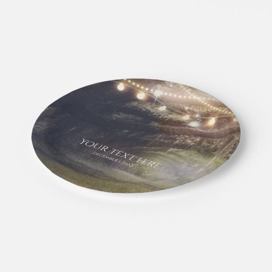 Assiettes En Carton Rustic Woods Enchanted Forest & Lumières Mariage (Angle)