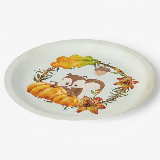 Assiettes En Carton Rustic Wreath (Angle)