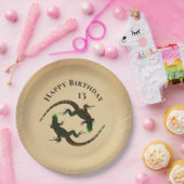 Assiettes En Carton Rustic Yin Yang Lizards Anniversaire (Fête)