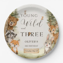 Rustique Anniversaire 3 ans Young Wild and Three d