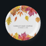 Assiettes En Carton Rustique aquarelle en chute Feuille fête d'automne<br><div class="desc">Ajoutez un accent rustique à votre événement avec ces plaques en papier autum. Il présente des illustrations d'aquarelle de feuilles de chute rouge, jaune et orange. Ces plaques en papier feuille sont parfaites pour les mariages de automne, les baby showers, les douches nuptiales et bien plus encore. Des éléments correspondants...</div>