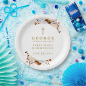 Assiettes En Carton Rustique Automne Botanique Moderne Première Commun (Fête)