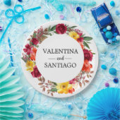 Assiettes En Carton Rustique Automne Floral Mariage Merci Favoriser (Fête)