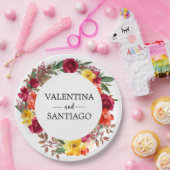 Assiettes En Carton Rustique Automne Floral Mariage Merci Favoriser (Fête)