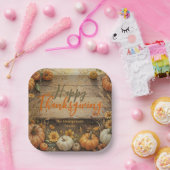 Assiettes En Carton Rustique Automne Style Ferme Thanksgiving (Fête)