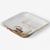 Assiettes En Carton Rustique Bois Occidental Thanksgiving Dîner (Angulaire)