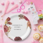 Assiettes En Carton Rustique Botanique Mariage de automne d'automne (Fête)