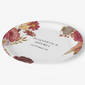 Assiettes En Carton Rustique Botanique Mariage de automne d'automne (Angle)