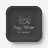 Assiettes En Carton Rustique Chalkboard Halloween Party Simple Citroui (Recto)