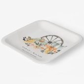 Assiettes En Carton Rustique Citrouille de chute Mariage de roue flora (Angulaire)