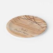 Assiettes En Carton Rustique Country Wood & Mason Jars Barn Mariage (Angle)