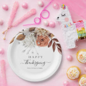 Assiettes En Carton Rustique Feuilles d'automne Bon thanksgiving (Fête)