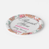 Assiettes En Carton Rustique Floral Automne Merci d'automne (Angle)