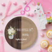 Assiettes En Carton Rustique Floral Burlap Grange NOUS FAISONS TOUJOUR (Fête)