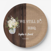 Assiettes En Carton Rustique Floral Burlap Grange NOUS FAISONS TOUJOUR (Devant)