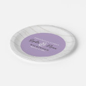 Assiettes En Carton Rustique Grange Bois Pays Ferme Violet Mariage (Angle)