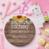 Assiettes En Carton Rustique I Do BBQ Sunflower String Fiançailles (Fête)