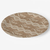 Assiettes En Carton Rustique Mariage Burlap Lace Love (Angle)