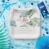 Assiettes En Carton Rustique moderne Pastel Blush Nénuphar Fête des ma (Fête)