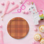 Assiettes En Carton Rustique Orange Automne Plaid Tartan<br><div class="desc">Rustique Orange Automne Plaid Tartan</div>