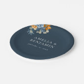 Assiettes En Carton Rustique Orange Terracotta Marine Mariage de rouil (Angle)