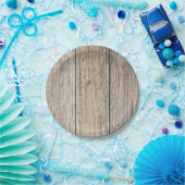 Assiettes En Carton Rustique Patiné bois ferme Mariage de grange (Fête)