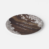 Assiettes En Carton Rustique Pays dentelle Mariage (Angle)