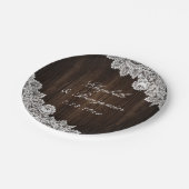 Assiettes En Carton Rustique Pays dentelle Mariage (Angle)