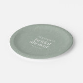 Assiettes En Carton Rustique Sage Green Botanique Fête des mariées flo (Angle)