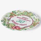 Assiettes En Carton Rustique Succulent Floral 30e anniversaire -Plaque (Angle)