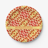 Assiettes En Carton Rustique Thanksgiving Automne Feuilles Plaque de p (Devant)