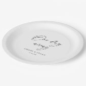 Assiettes En Carton Rustique Un Jour De Dîner De Répétition Mariage (Angle)