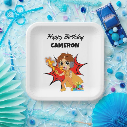 Assiettes En Carton Ryan's World Birthday (Fête)
