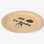 Assiettes En Carton S&%# C'est lundi Plaque papier (Angle)