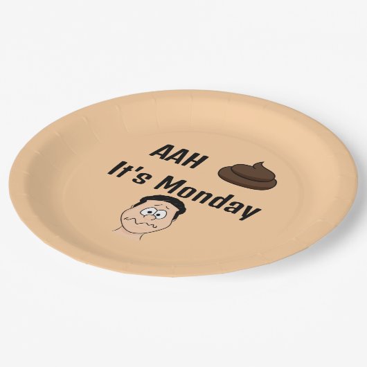 Assiettes En Carton S&%# C'est lundi Plaque papier (Angle)