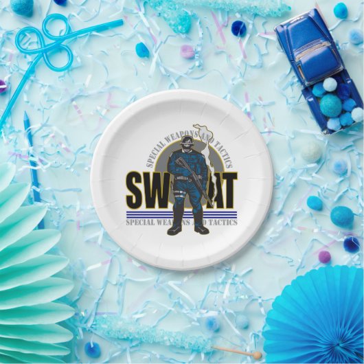 Assiettes En Carton S.W.A.T. Attitude (Fête)