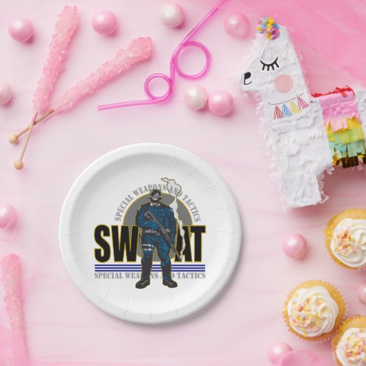 Assiettes En Carton S.W.A.T. Attitude (Fête)
