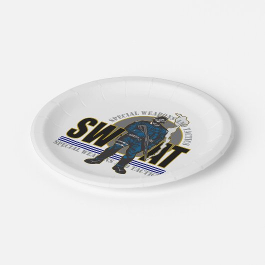 Assiettes En Carton S.W.A.T. Attitude (Angle)