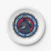 Assiettes En Carton S.W.A.T. Équipe (Devant)