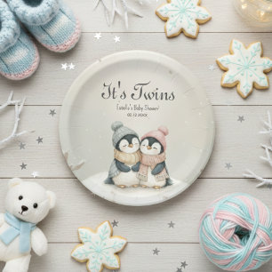 Assiettes En Carton Sa Baby Shower Winter Wonderland Bébé Jumeaux Ping