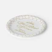 Assiettes En Carton Sa Royal Fiveness Gold Princess 5e anniversaire (Angle)