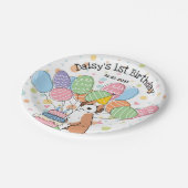 Assiettes En Carton Sable Aussiedoodle Anniversaire Plaques papier (Angle)