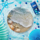 Assiettes En Carton Sable et mer (Fête)