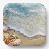 Assiettes En Carton Sable et mer (Recto)